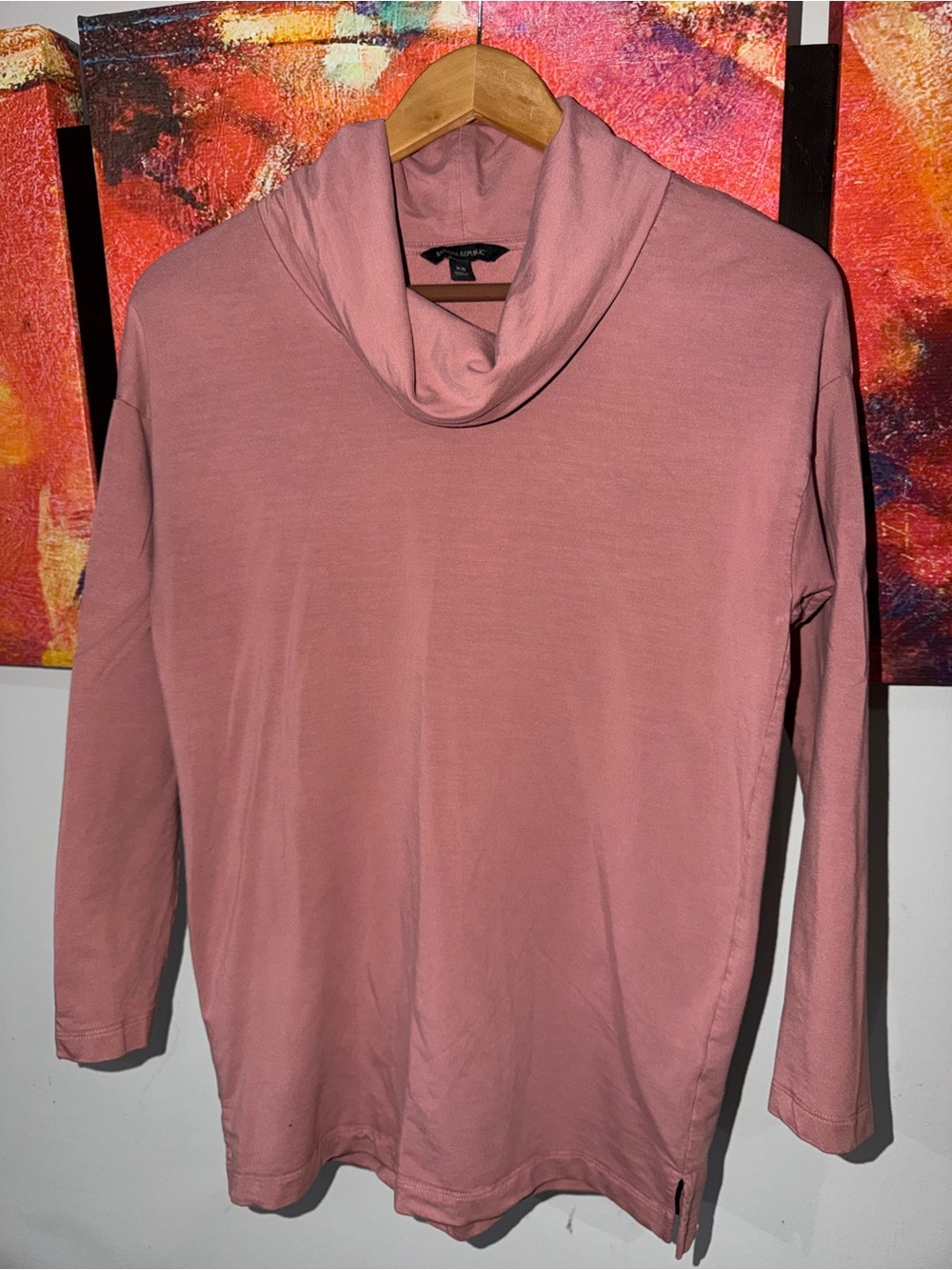 Banana Republic Dusty Rose Cowl Neck Sweater. Size: XS
